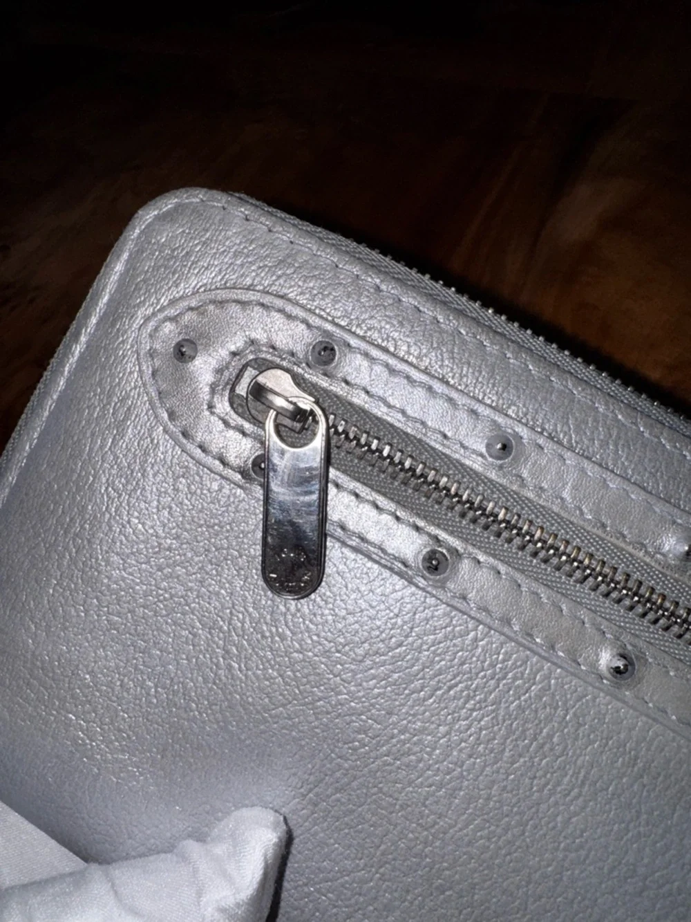 Louis Vuitton, authentic leather, Continental wallet, silver vantage - Picture 8 of 17